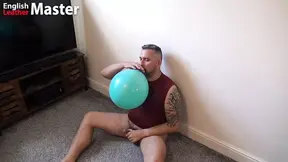 DILF blows up then pops and cums on balloons PREVIEW