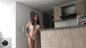 Phat-booty Latina Butterball Gives JOI To Her Step-bro Who Likes To Smell Her Panties