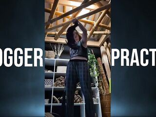 S&M ASMR - Practicing Weaves With Floggers