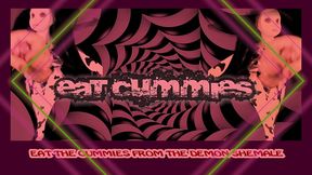 the demon witch gets masturbated by the magic hand for you to eat the cummies