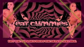 the demon witch gets masturbated by the magic hand for you to eat the cummies