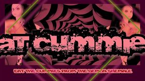 the demon witch gets masturbated by the magic hand for you to eat the cummies