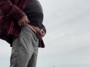 Pissing along the river