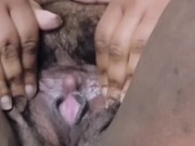 Misha Creme l Black BBW bimbo showing off pink hairy pussy 😍 See more on Onlyfans mishacreme 💖