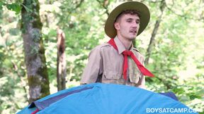 Fixing His Tent