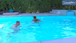 Swimming Hunks Lose Their Trunks For Poolside Ass Worship