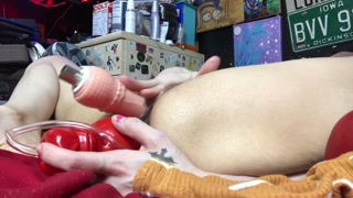 Double pen with Inflatable ass plug
