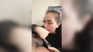 Best blowjob Adorable Lebanese sucking all over my big black cock. She needed a jaw break so cute