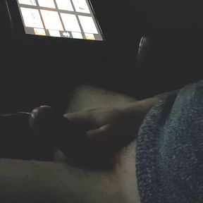 Solo camera in adult cinema with hot cumshot on my leg watching porn.