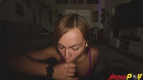 sexy latina teen stephanie santos gives hot blowjob for cum on face