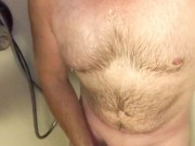 shower masturbation, watch me shove a dildo in my ass & my mouth to help me cum