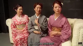 Japanese traditional kimono orgy with Maki Hojo and friends