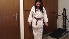 Martial arts training kimono and lots of sweat 4K