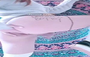 Jenna trap in white otk socks and undies