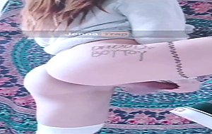 Jenna trap in white otk socks and undies