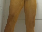 Sissy Crossdresser Twink taking a shower in pantyhose. All wet and excited looking for webcam fun.