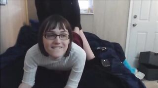 Nerdy tarnny fucked deep and hard on cam