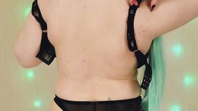 Green Heart Neptunia Lingerie Strip Tease