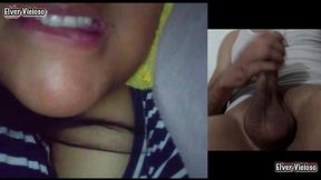 la esposa de mi jefe queria que le de clases en videollamada y se le salio la puteria y nos masturbamos juntos