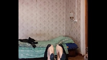 guy gymnastics in black leather leggins