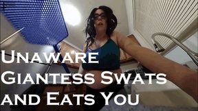 Unaware Giantess Swats and Eats You WMV