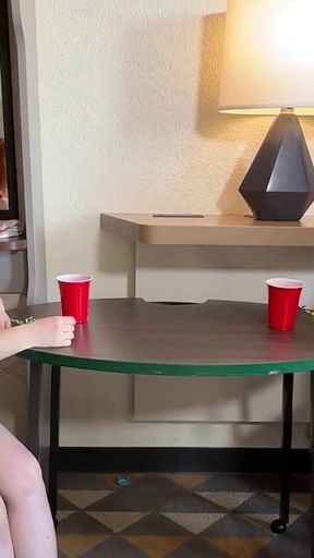 Two Sexy MILFs Stripping Down While Playing a Naughty Lesbo Game
