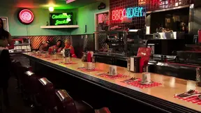 Diner Orgy: Gemma Massey, Isis Love, and Krissy Lynn