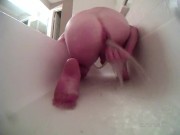 wet wednesday enema fun squirting out my ass with water
