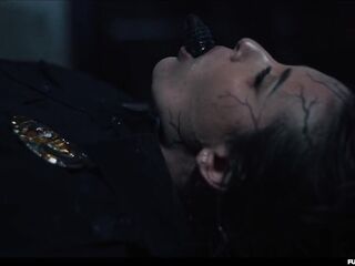 Police Raid Turns into Futa Threesome - Possessed Lesbian Parasited Fuck and Trans Shemale Cumshots