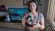 Busty Stepmom try-on - Bra & Tops - Natural F Cups