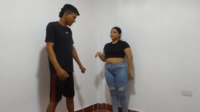 Defeated and Humiliated: She Crushes Him in Mixed Wrestling!