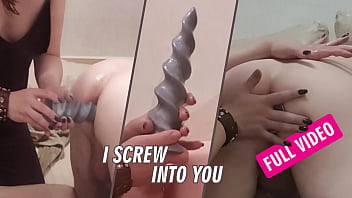 Girl screws a huge bolt into her neighbor&#039_s ass. (Full Video)