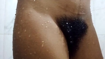 super hot wife bathing now