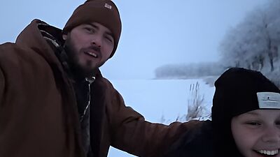 Almost Caught Fucking Outside Then Warming Him Up with My Dripping Pussy
