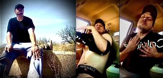 Hungry straight guy takes raw big dick dick in fleshlight choked with gay cologne