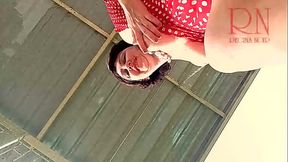 Cute housewife has fun without panties on the swing. Slut swings and shows her perfect pussy. c3