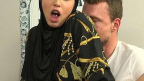 ”Hot female in hijab gets punished by angry hubby”