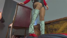 Teacher Sophia In Snake Boots And Tan Pantyhose Splash Balls Of Rudes Spiderman - Full - Polish Language