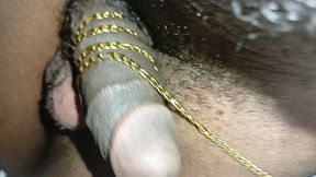 Using my expensive gold to play with my black cock