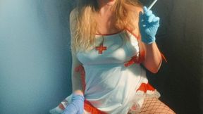 Smoking naughty nurse