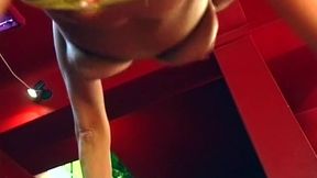 Brunette in Yellow Panties Fucked on Pool Table