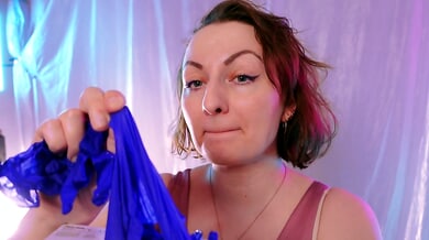 Swedish model Arya Grander in oiled medical ASMR with latex gloves