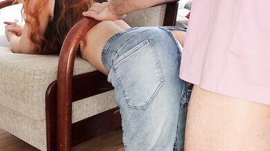 My stuck red head step sis gets fucked doggy and filled with cum