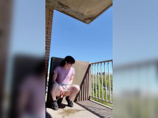 on charming days I like to pee on my balcony
