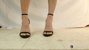 High Heel Open Toed Sandals Standing - Kylie Jacobsx - WMV 1080p HD