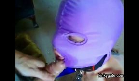 chained skinny sub crawling for my cock