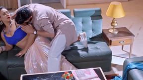 Kamalika Chanda gets her big tits drilled on the table and sofa