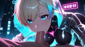 Asian Netrunner Gets Fucked In Neon City