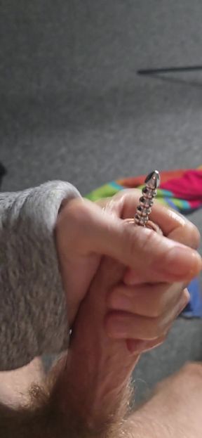 tons of silicone hard rod in my cock   Clip 1