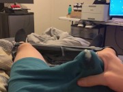 OOZING CUM IN MY BOXER BRIEFS SHORTS